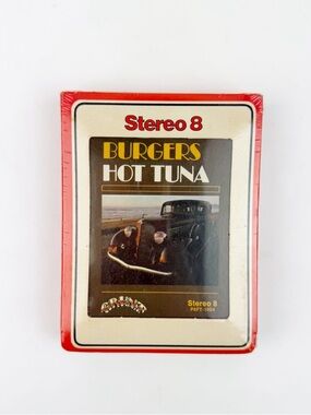 Vintage 1972 Hot Tuna Burgers 8 Track Tape Grunt Records Rock Blues Sealed *Read